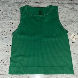 NWT Anthropologie green cropped tank top